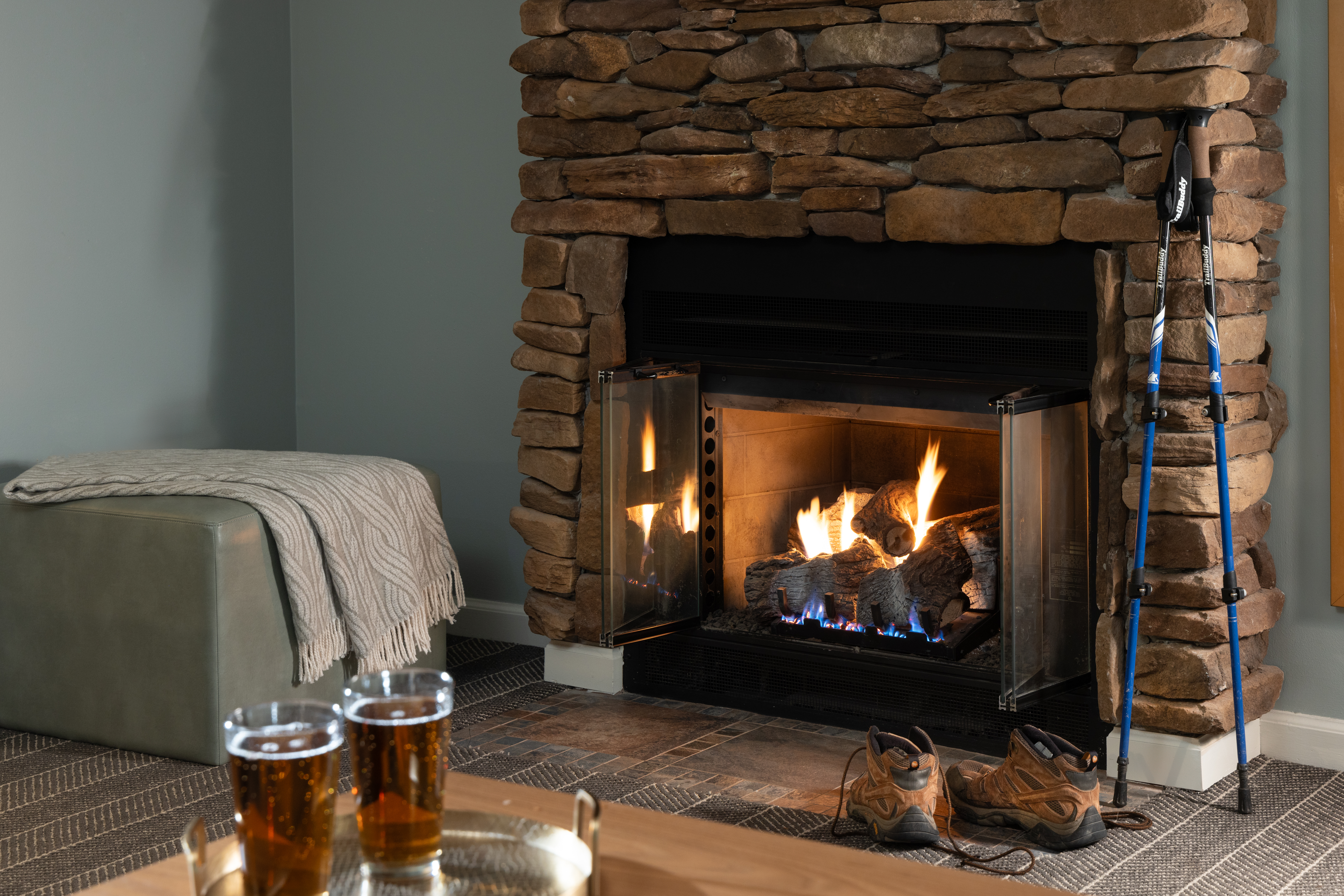 Gas Fireplace - Blowing Rock Hotel Rooms